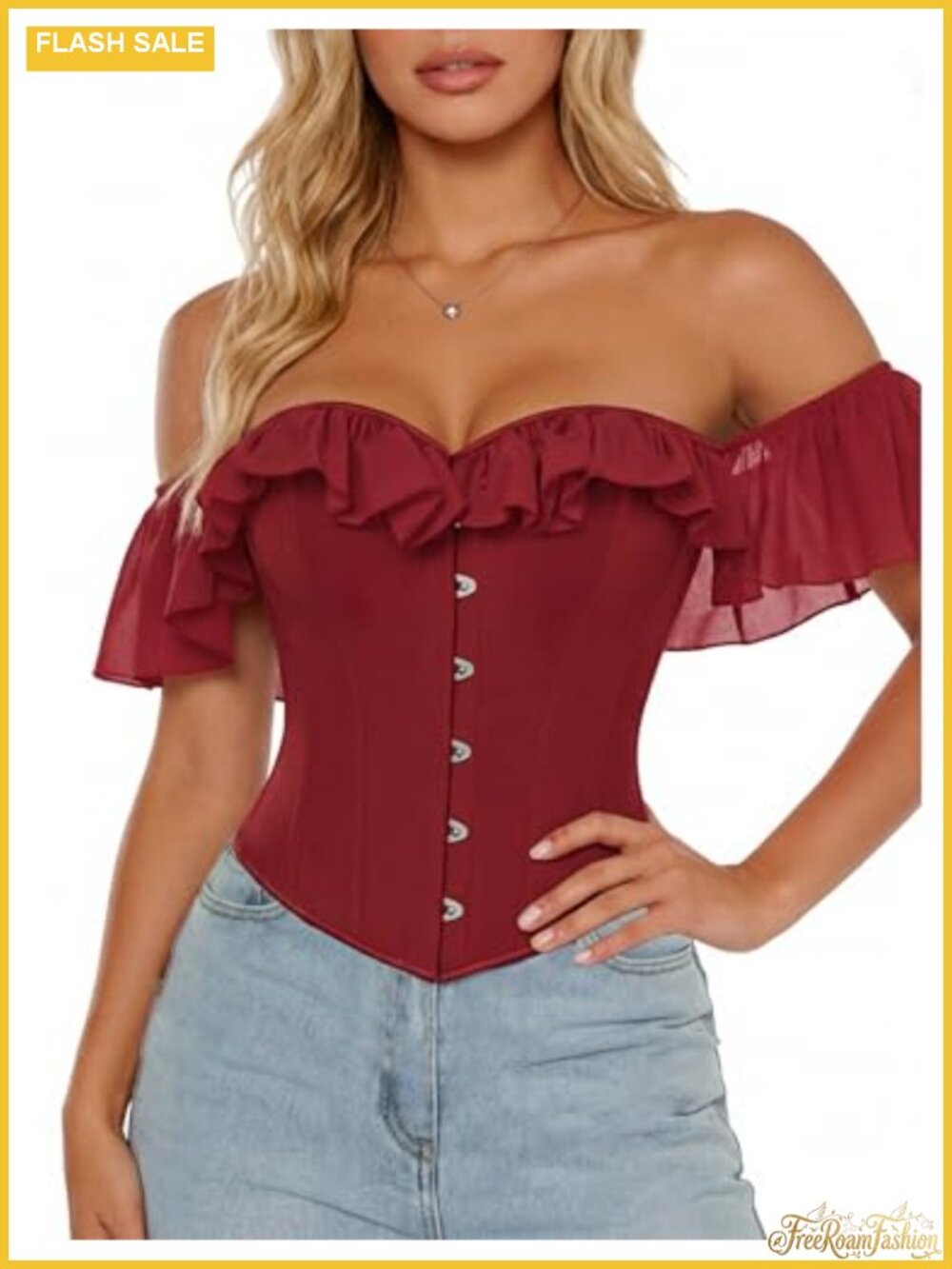 Renaissance Corset Top Womens Boned Bustier Lace Up Cosplay Costume